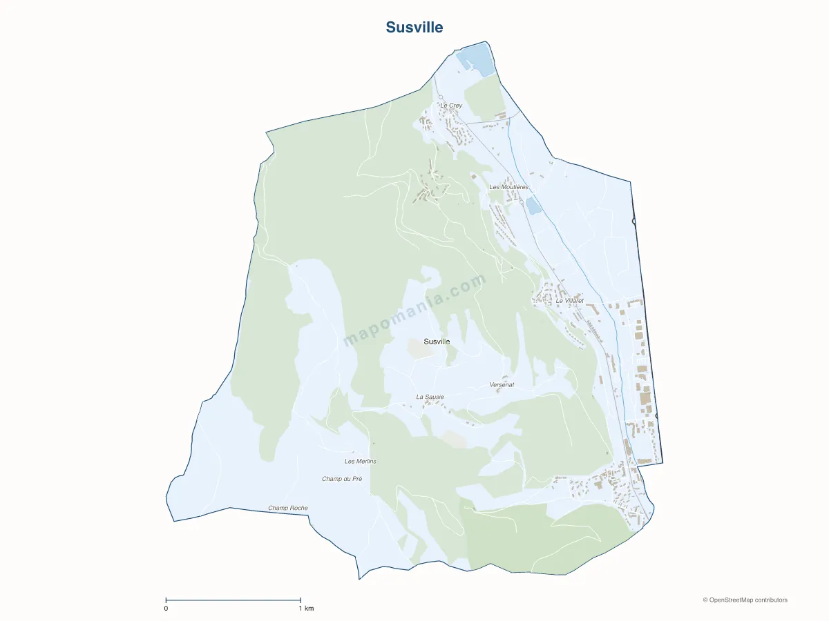 Carte de Susville à personnaliser