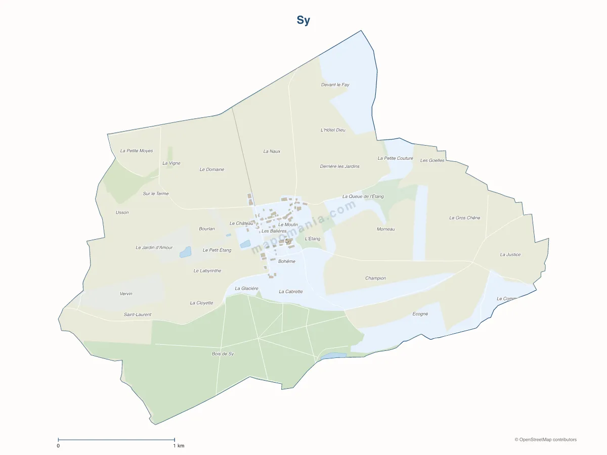 Carte de Sy à personnaliser