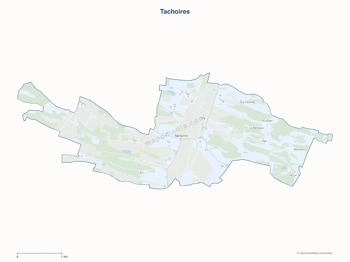 Carte de Tachoires à personnaliser
