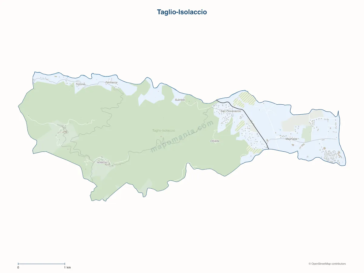 Carte de Taglio-Isolaccio à personnaliser