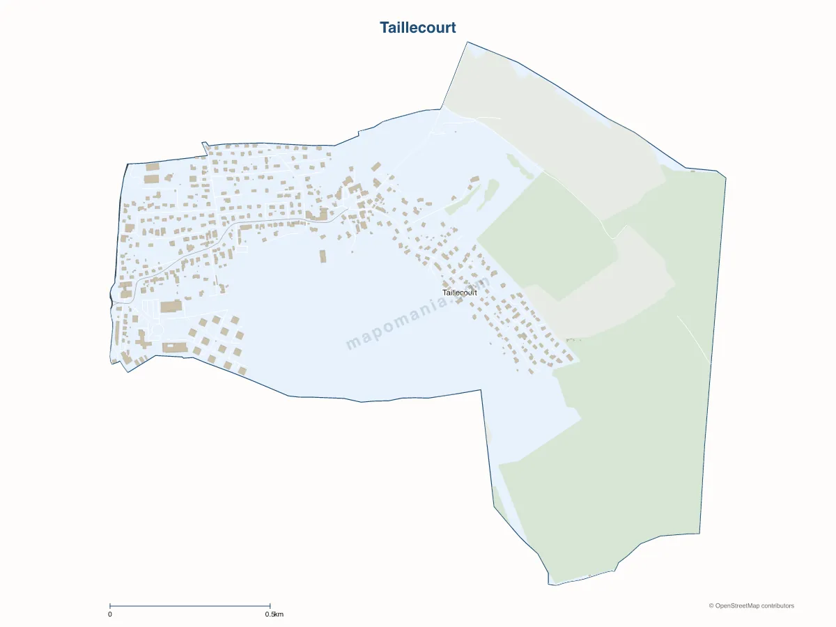 Carte de Taillecourt à personnaliser