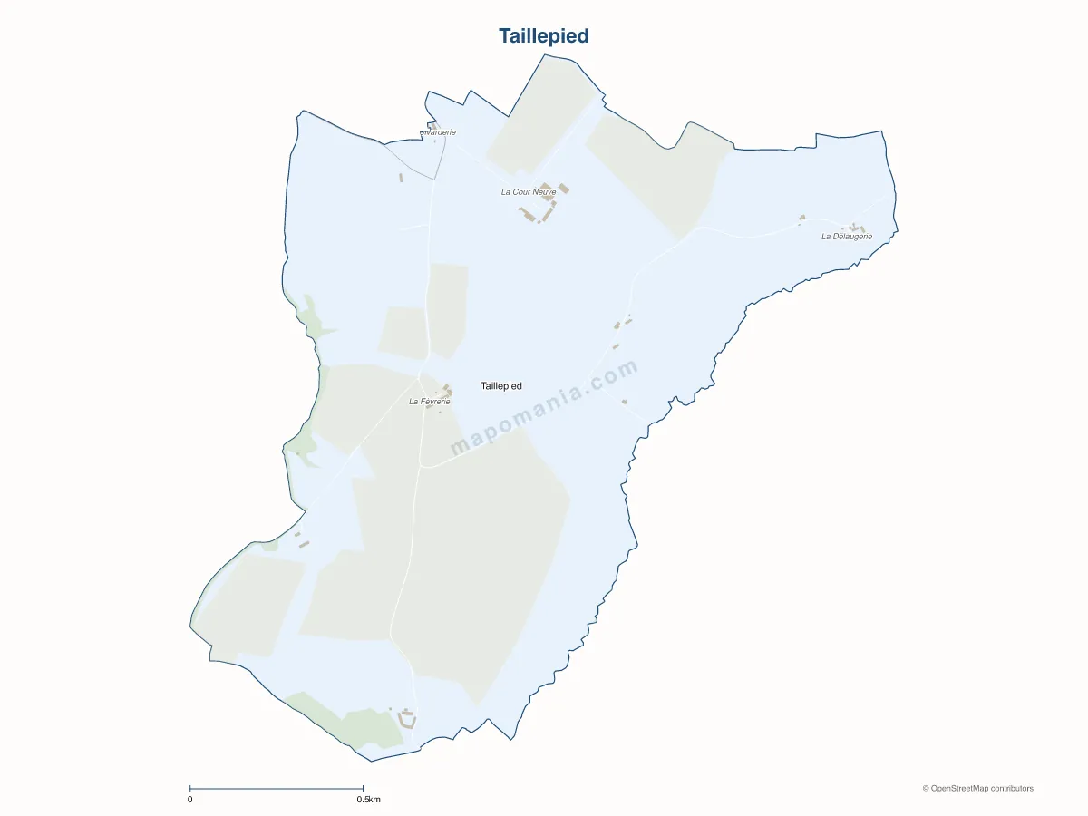 Carte de Taillepied à personnaliser