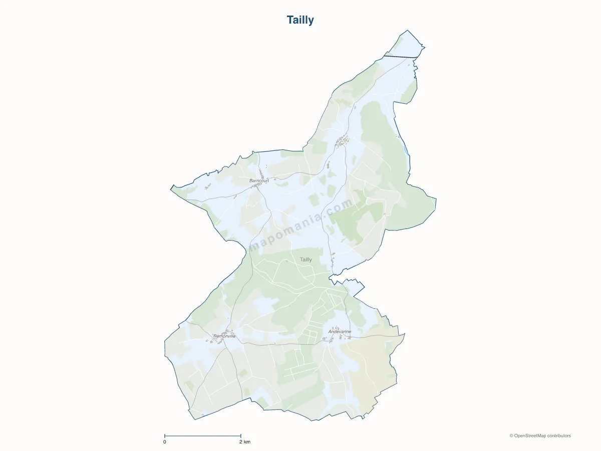 Carte de Tailly à personnaliser