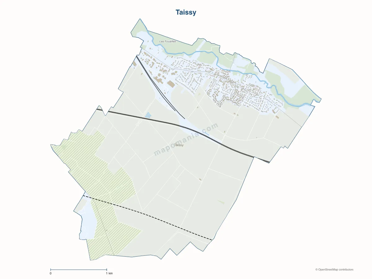 Carte de Taissy à personnaliser