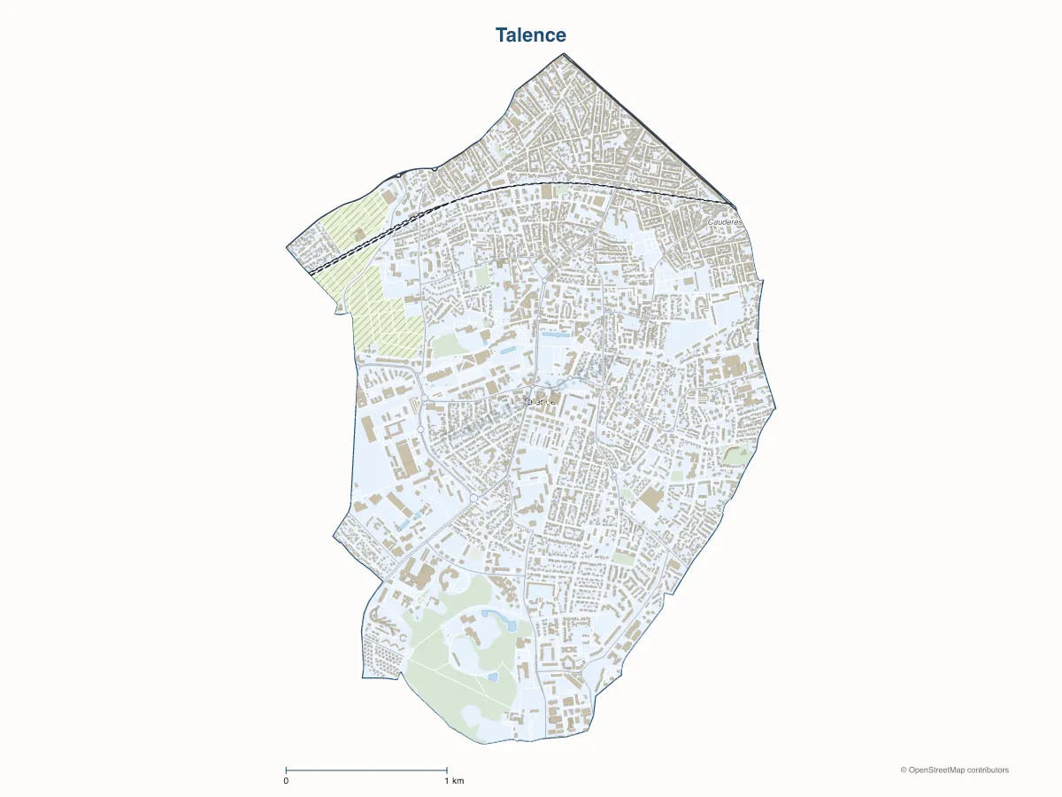 Carte de Talence à personnaliser