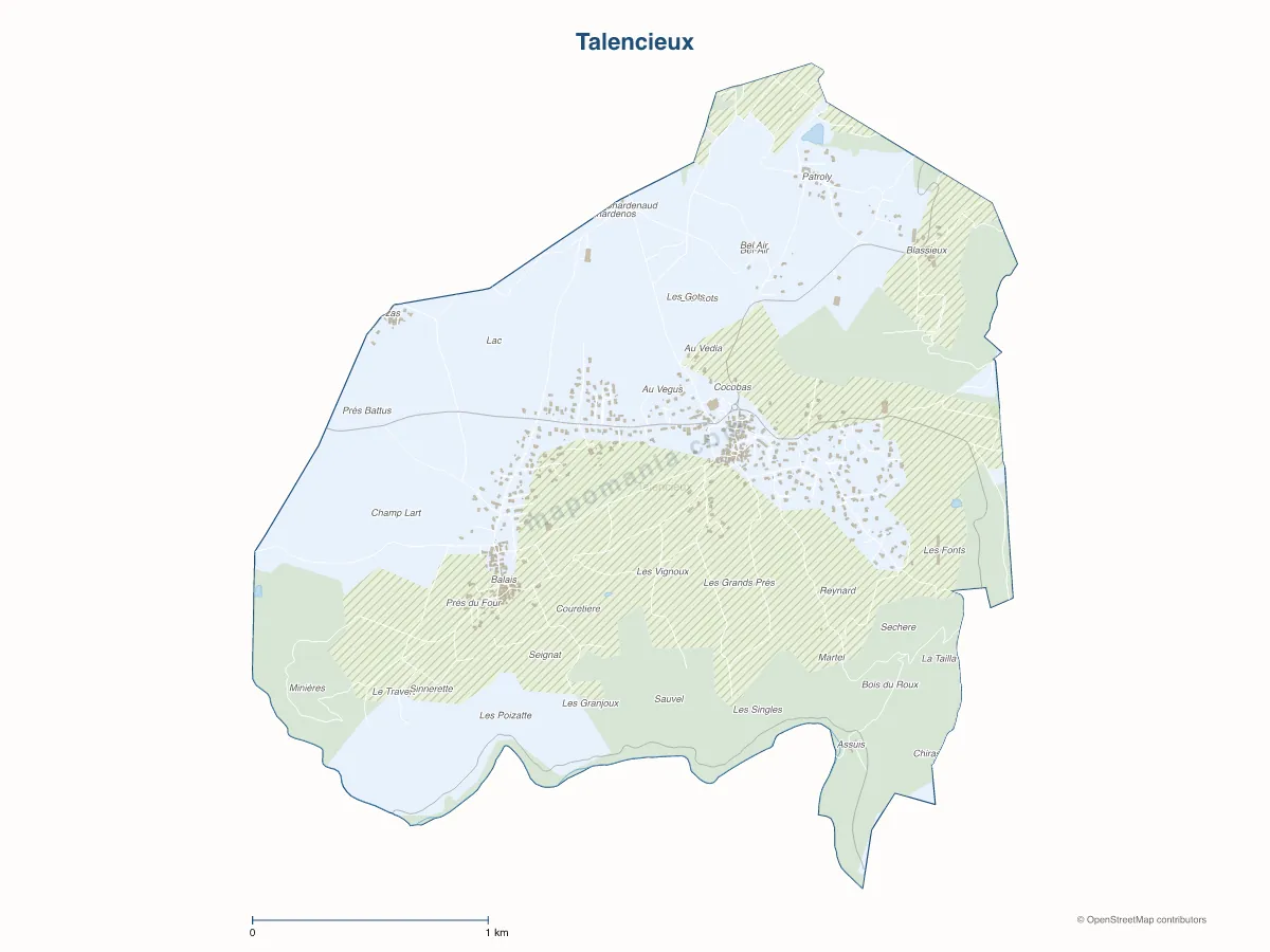 Carte de Talencieux à personnaliser