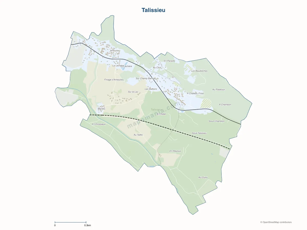 Carte de Talissieu à personnaliser