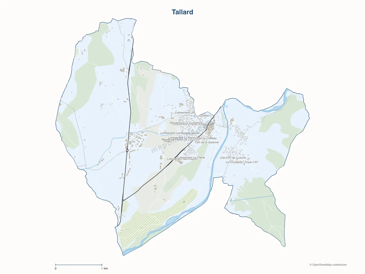 Carte de Tallard à personnaliser