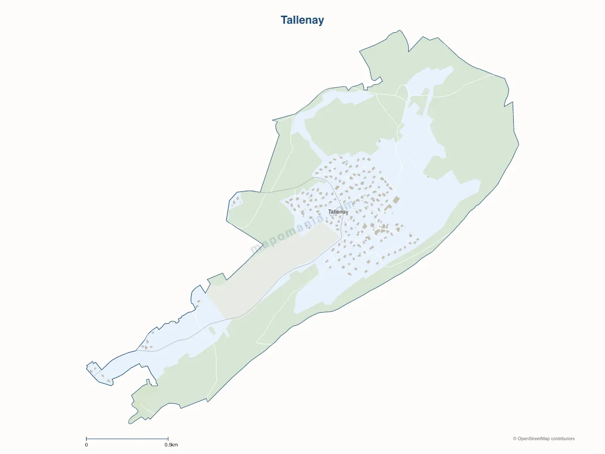 Carte de Tallenay à personnaliser