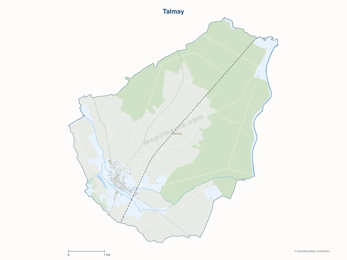 Carte de Talmay à personnaliser