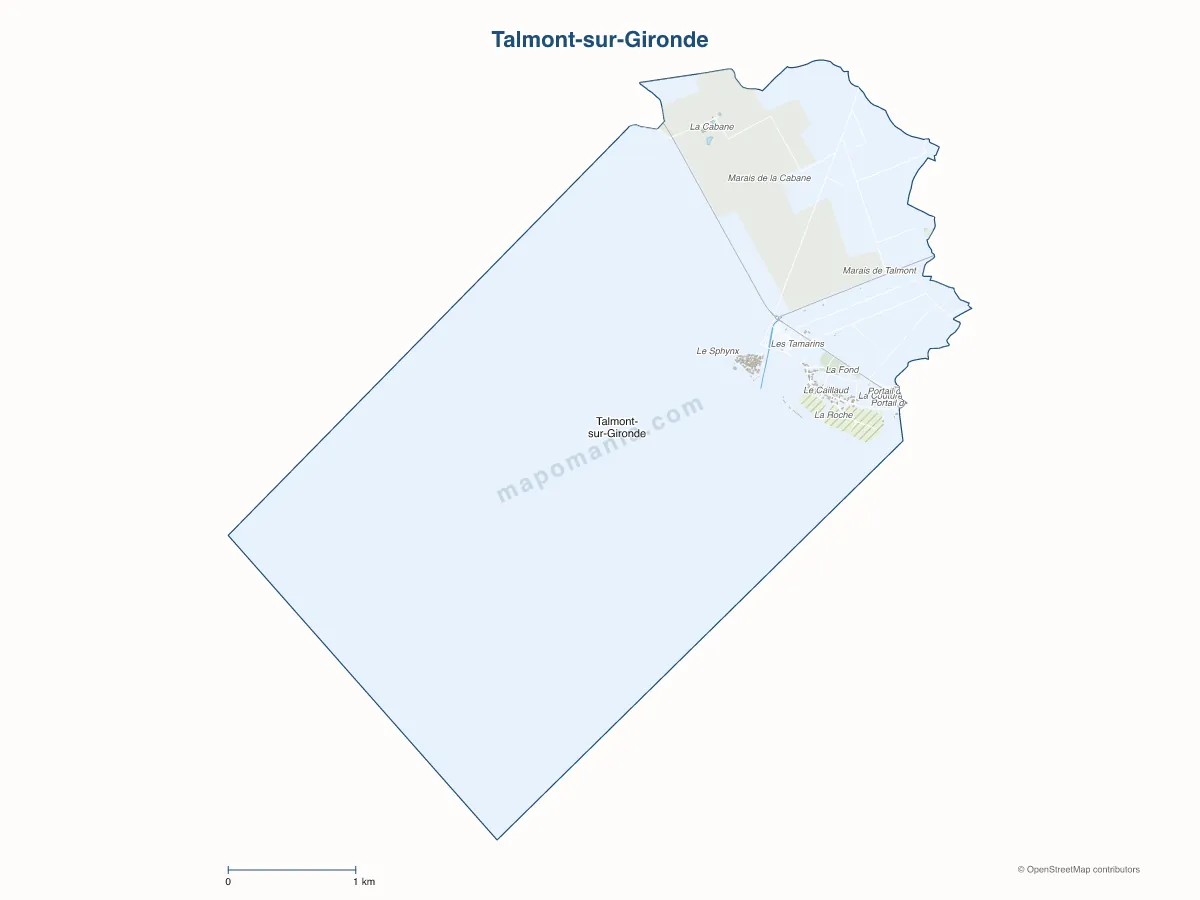 Carte de Talmont-sur-Gironde à personnaliser