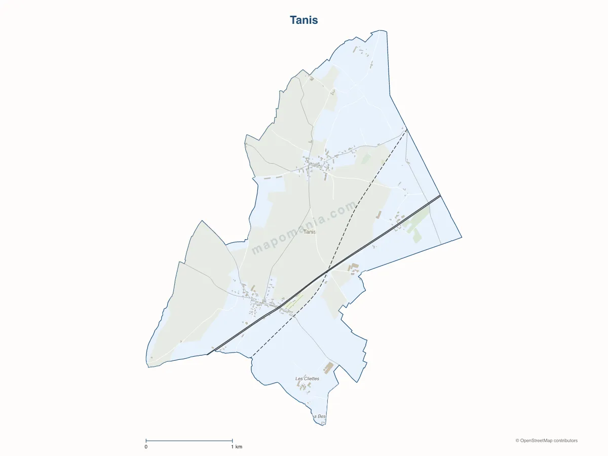 Carte de Tanis à personnaliser