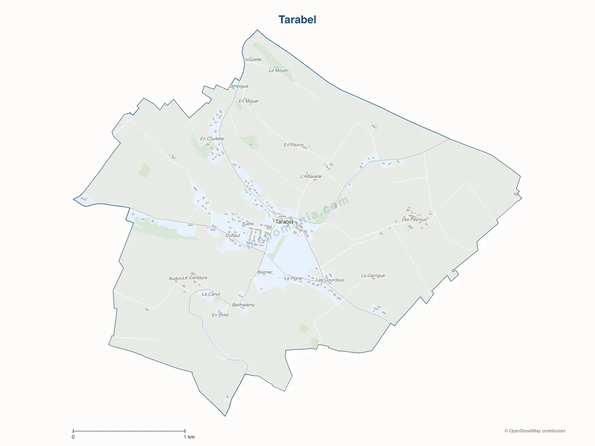Carte de Tarabel à personnaliser