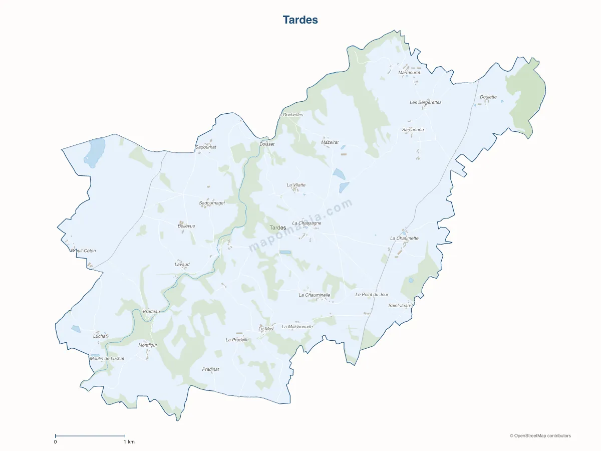 Carte de Tardes à personnaliser