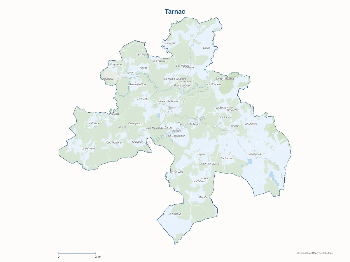 Carte de Tarnac à personnaliser