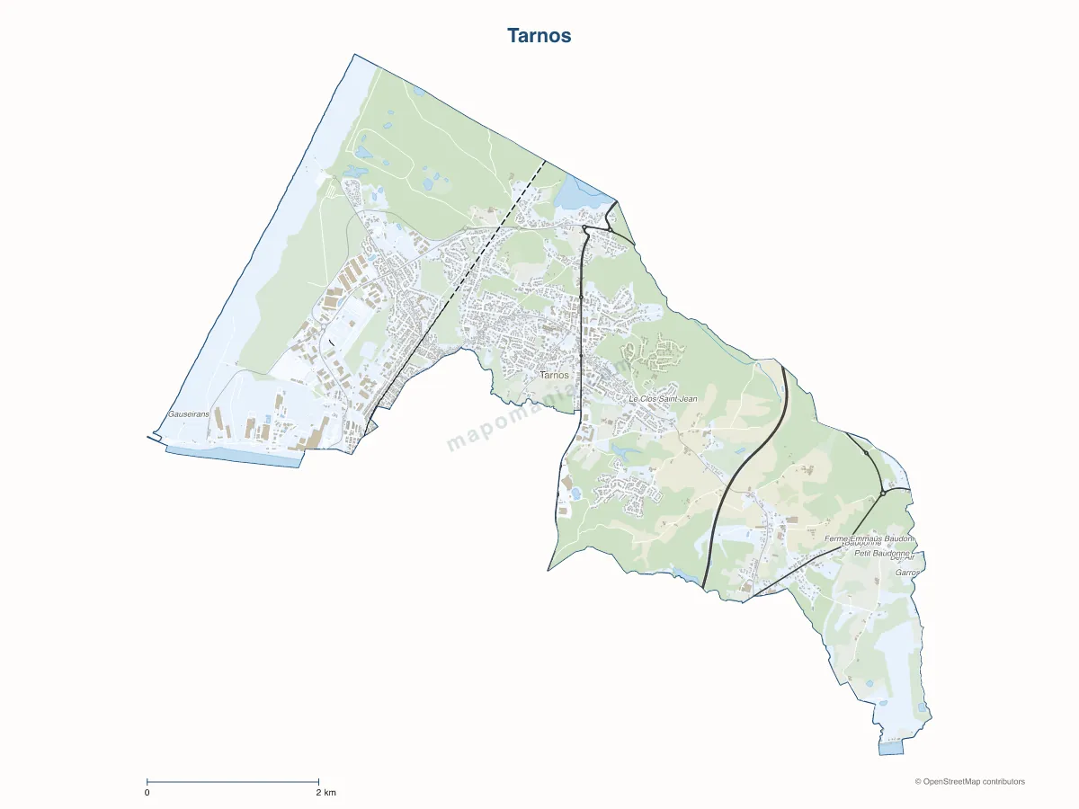 Carte de Tarnos à personnaliser