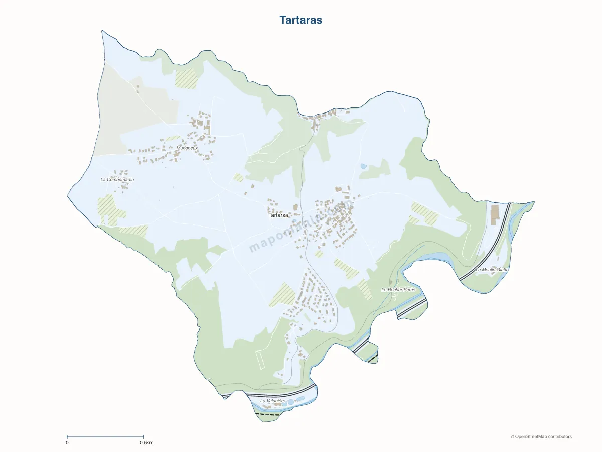 Carte de Tartaras à personnaliser