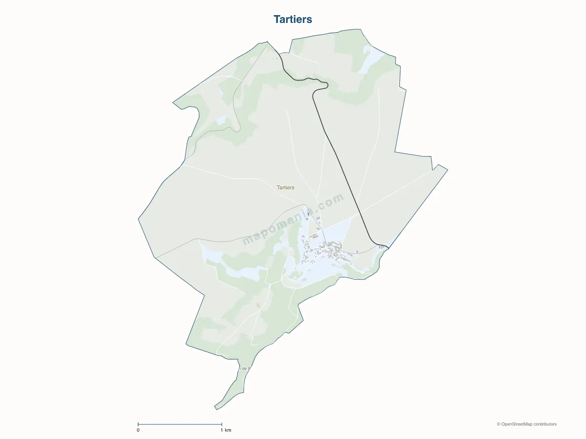 Carte de Tartiers à personnaliser