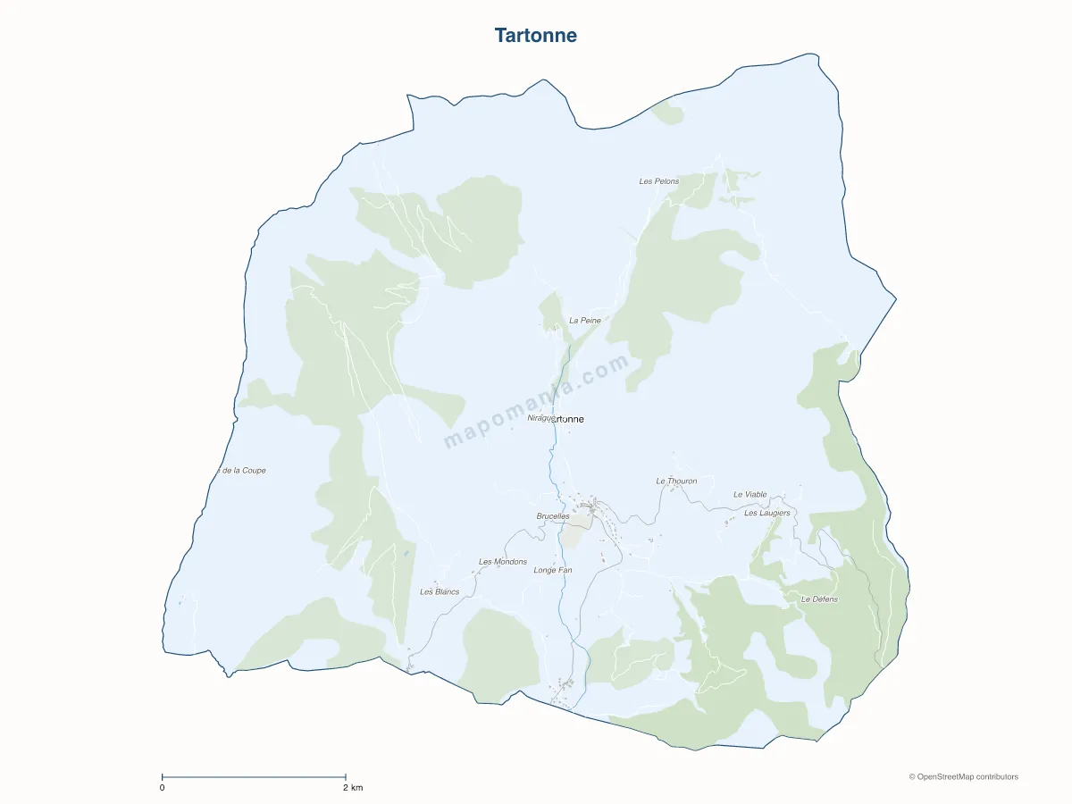 Carte de Tartonne à personnaliser