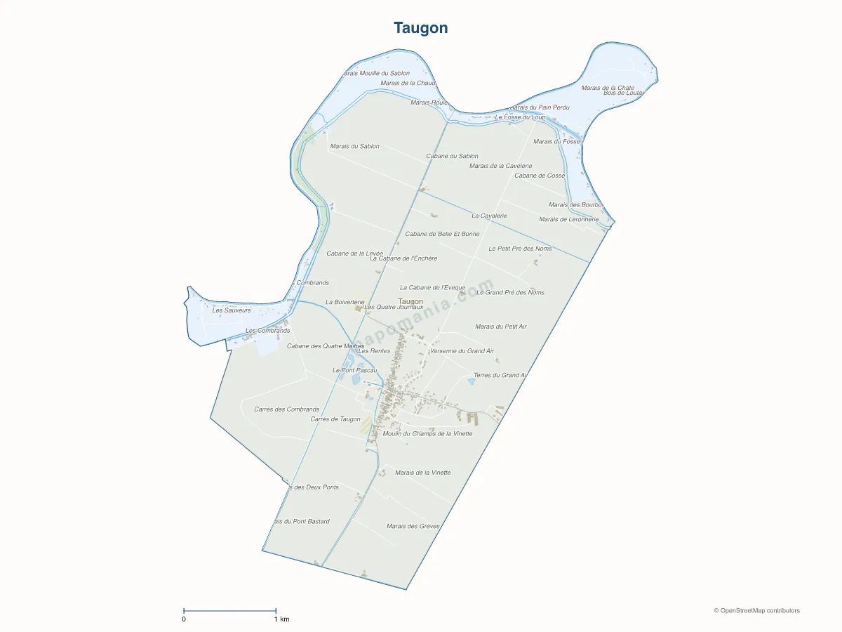 Carte de Taugon à personnaliser
