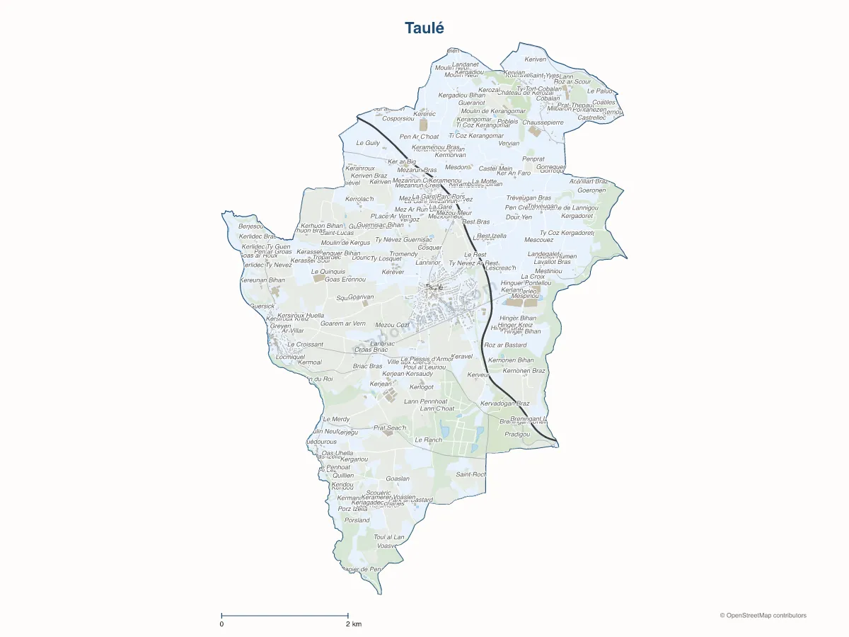 Carte de Taulé à personnaliser