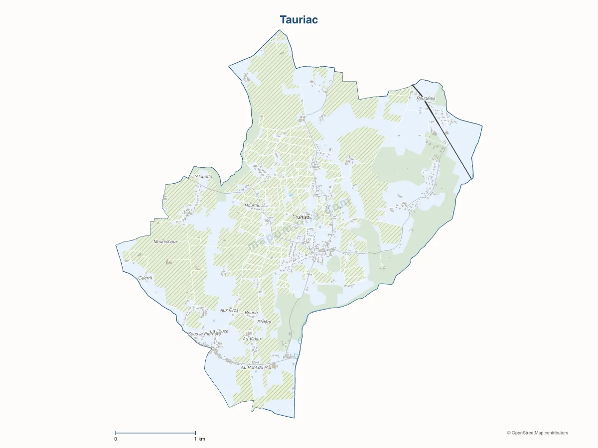 Carte de Tauriac à personnaliser