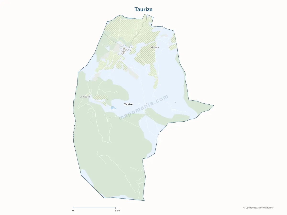 Carte de Taurize à personnaliser