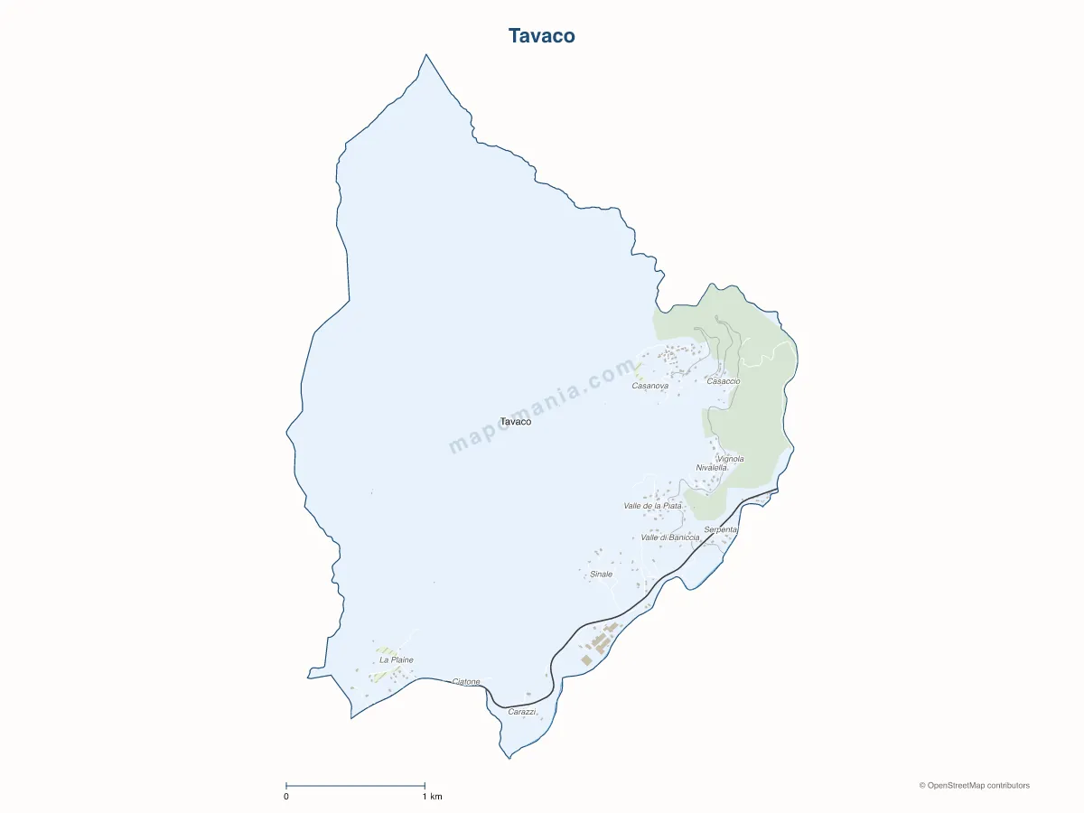 Carte de Tavaco à personnaliser