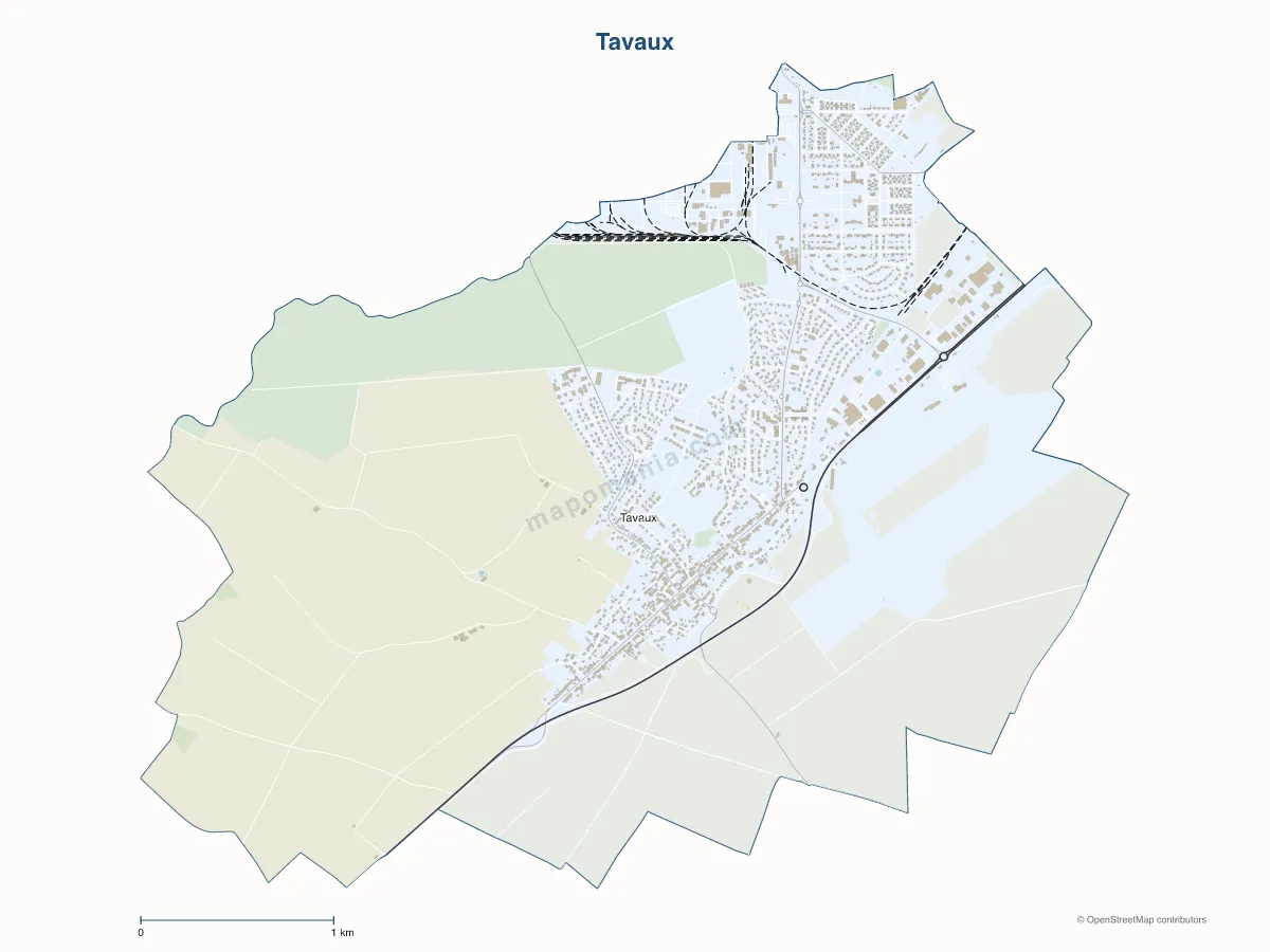 Carte de Tavaux à personnaliser