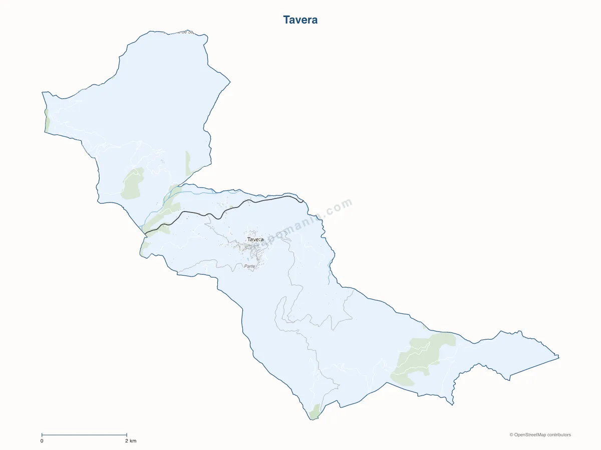 Carte de Tavera à personnaliser