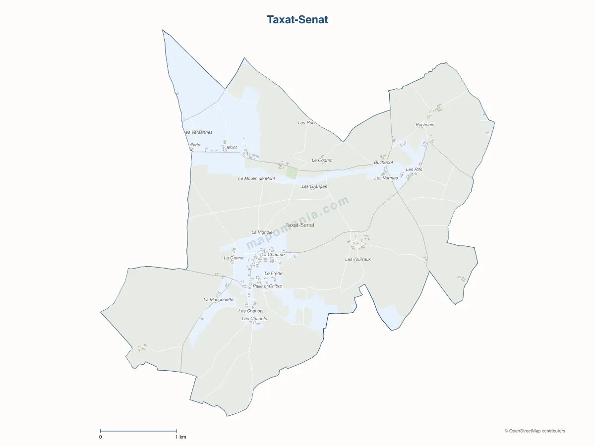Carte de Taxat-Senat à personnaliser