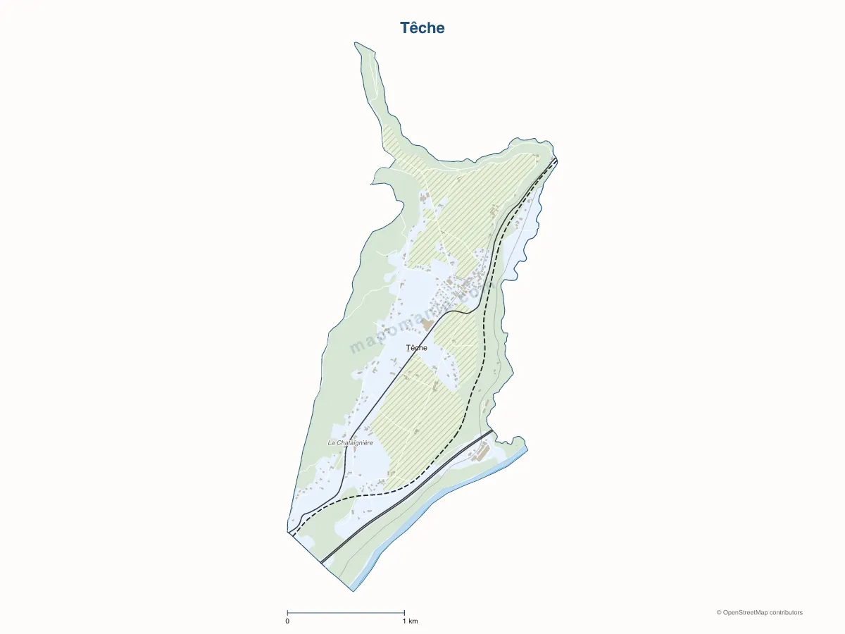 Carte de Têche à personnaliser