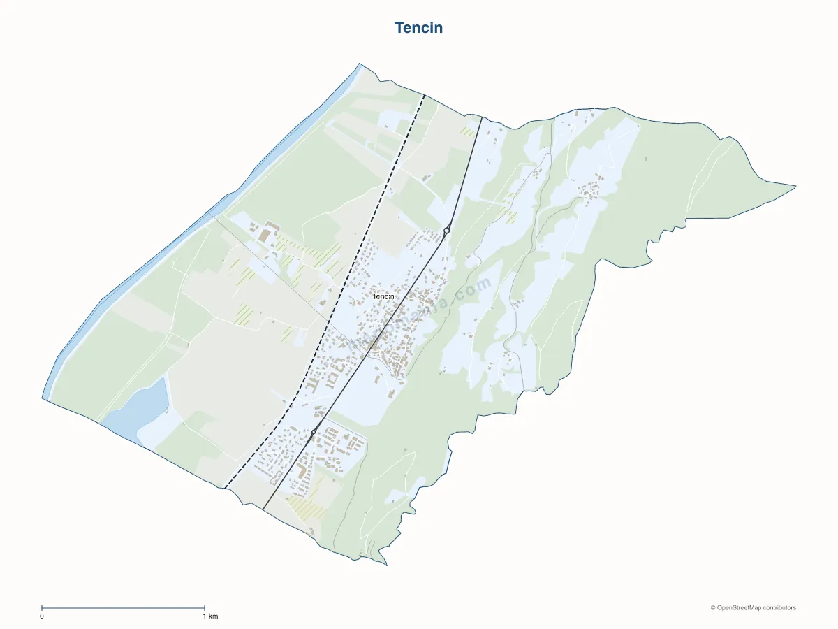 Carte de Tencin à personnaliser