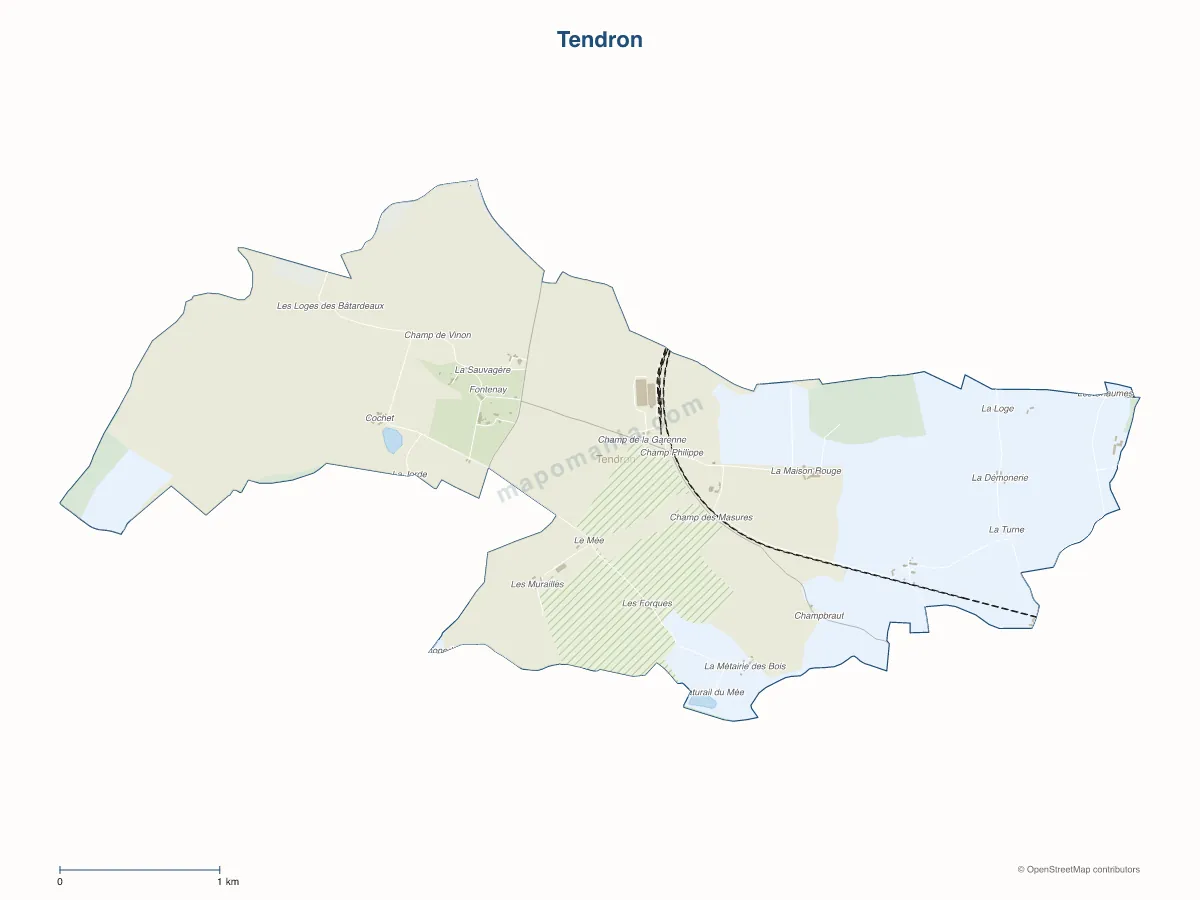 Carte de Tendron à personnaliser