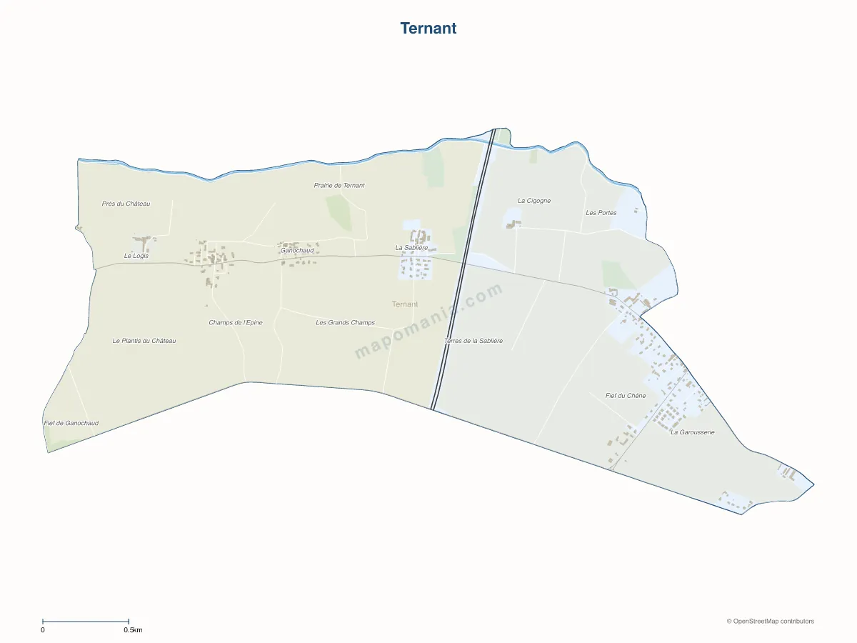 Carte de Ternant à personnaliser