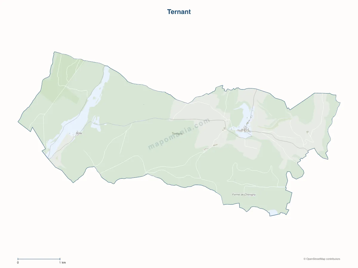 Carte de Ternant à personnaliser