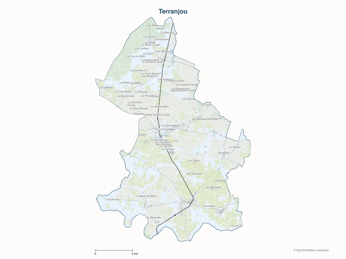 Carte de Terranjou à personnaliser