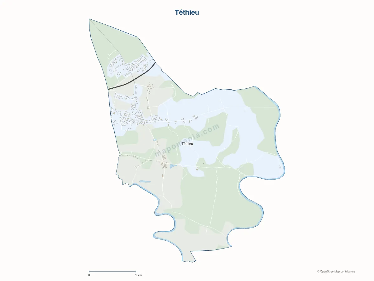 Carte de Téthieu à personnaliser