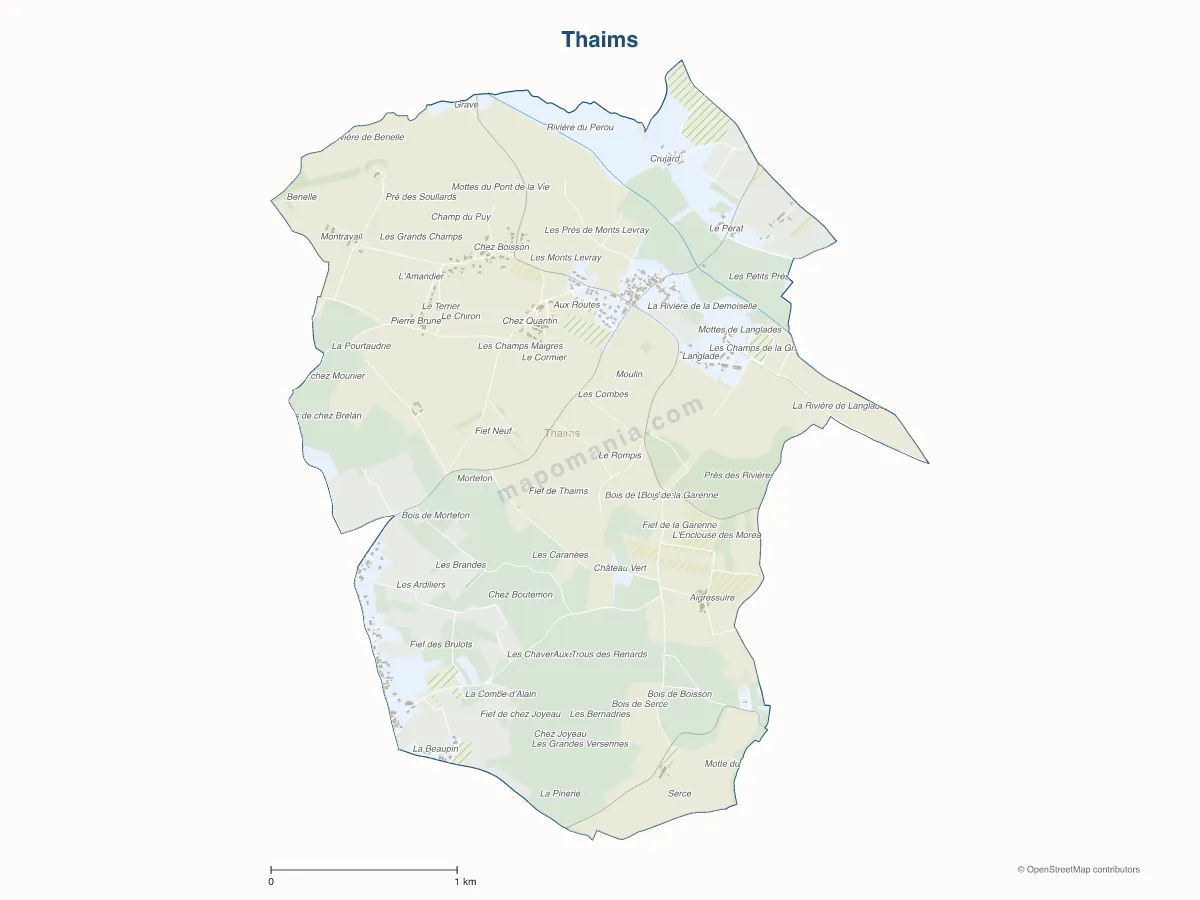 Carte de Thaims à personnaliser