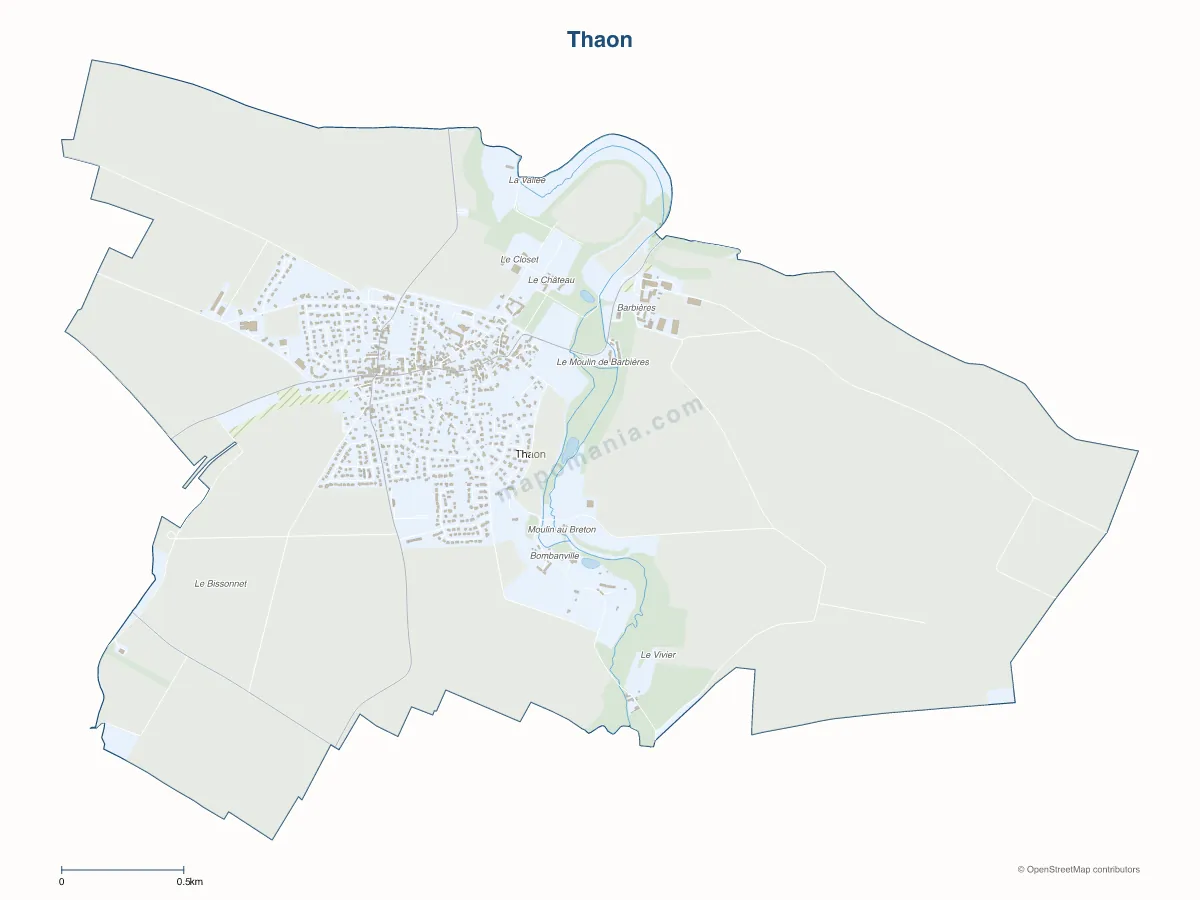Carte de Thaon à personnaliser