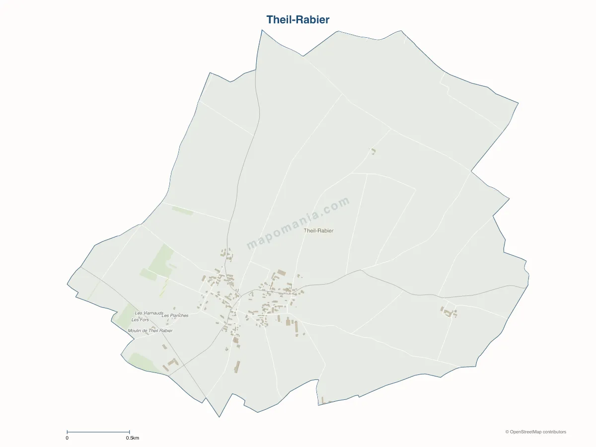 Carte de Theil-Rabier à personnaliser