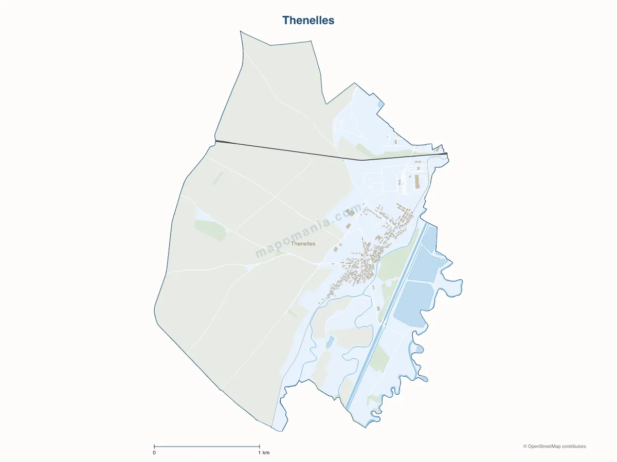 Carte de Thenelles à personnaliser