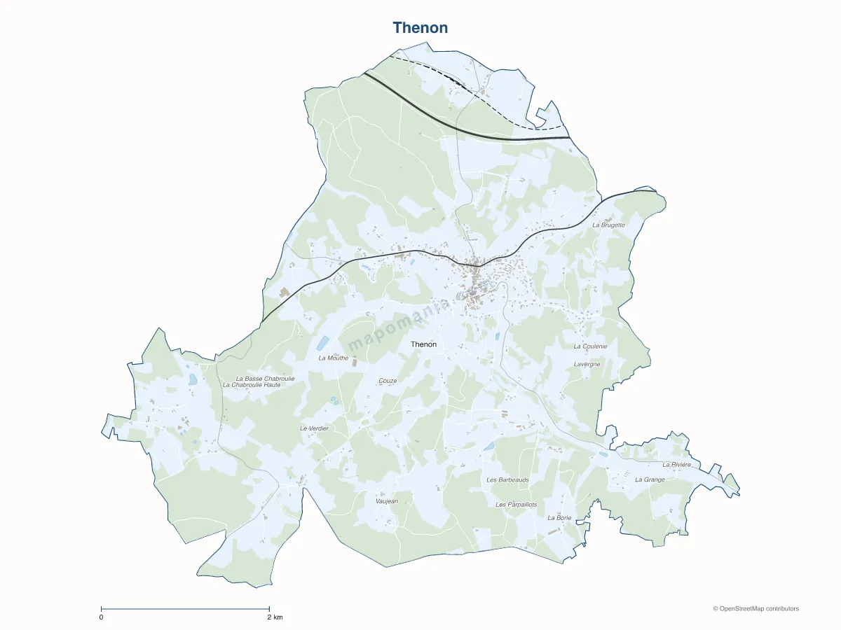 Carte de Thenon à personnaliser