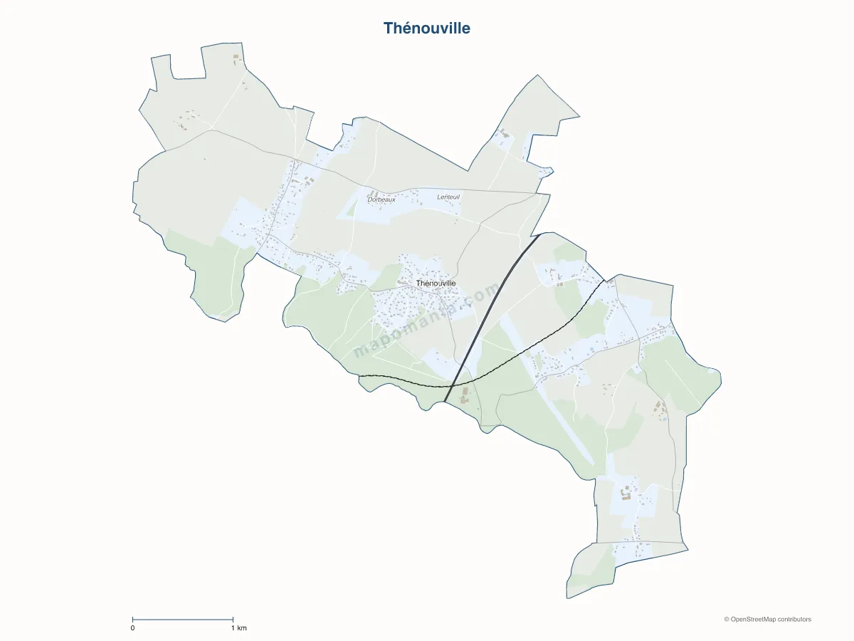 Carte de Thénouville à personnaliser