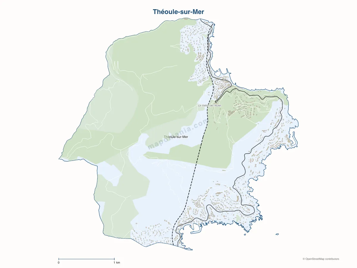 Carte de Théoule-sur-Mer à personnaliser