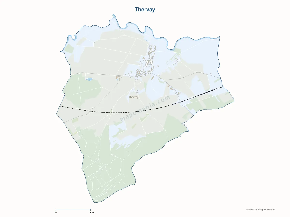 Carte de Thervay à personnaliser