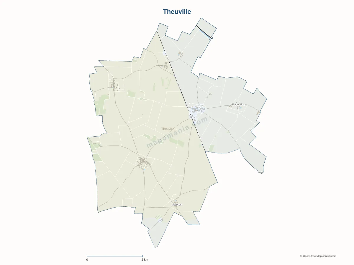 Carte de Theuville à personnaliser