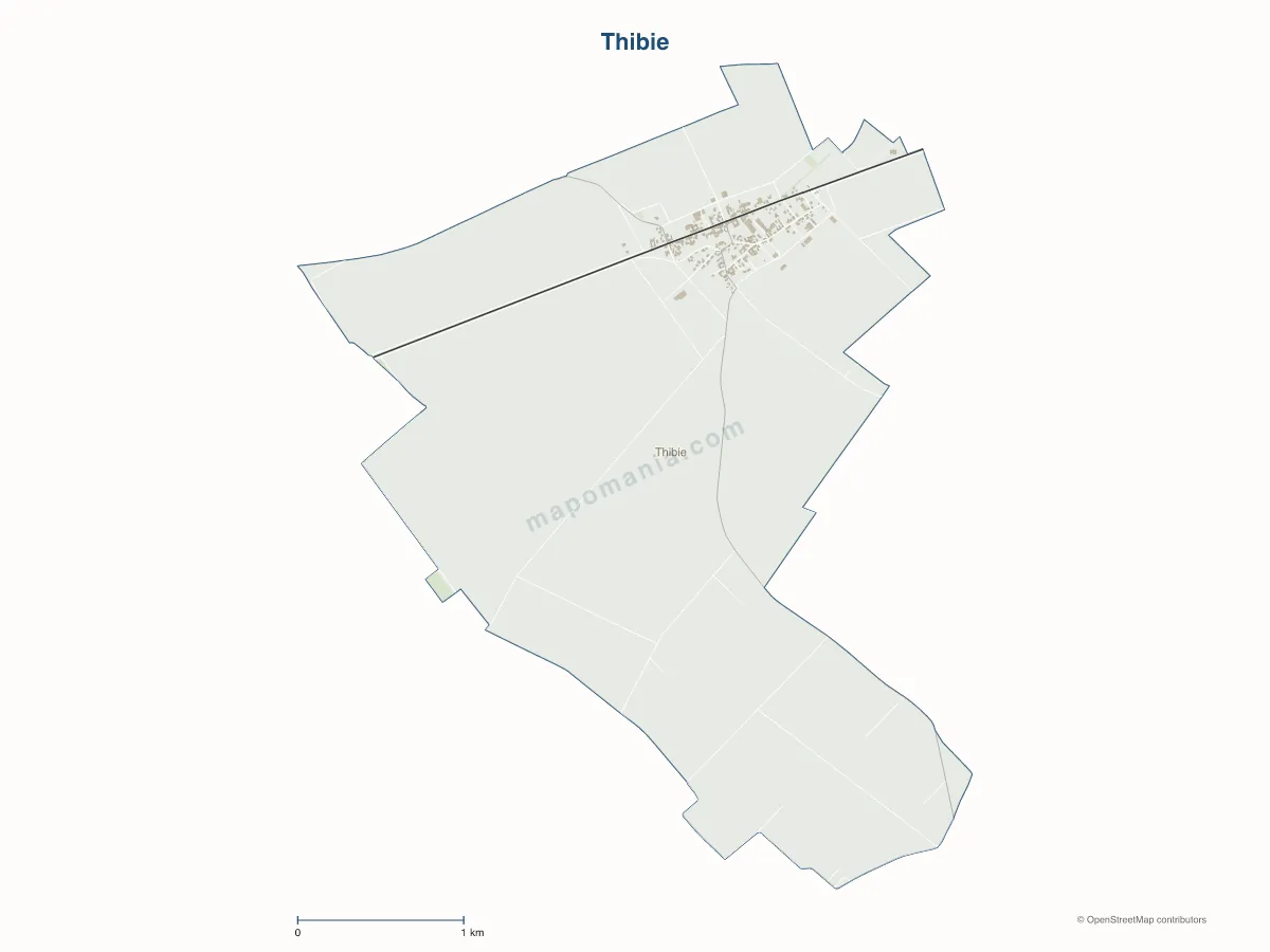 Carte de Thibie à personnaliser