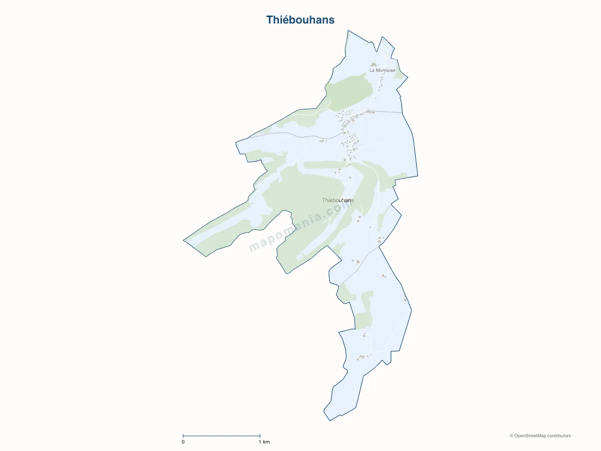 Carte de Thiébouhans à personnaliser