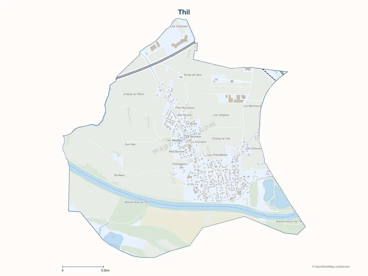 Carte de Thil à personnaliser